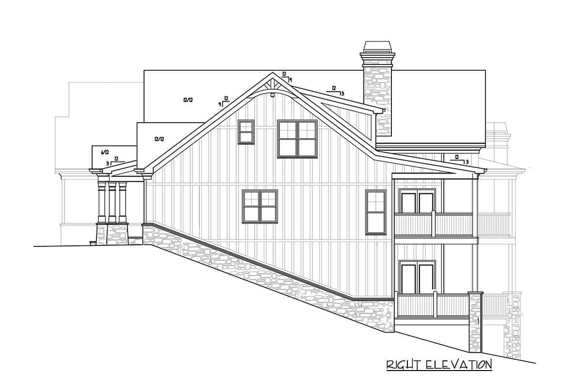 Plan 92350MX: Lake House Plan with Stacked Rear Porches - 2618 Sq Ft - Image #26 - Craftsman, Mountain, Rustic