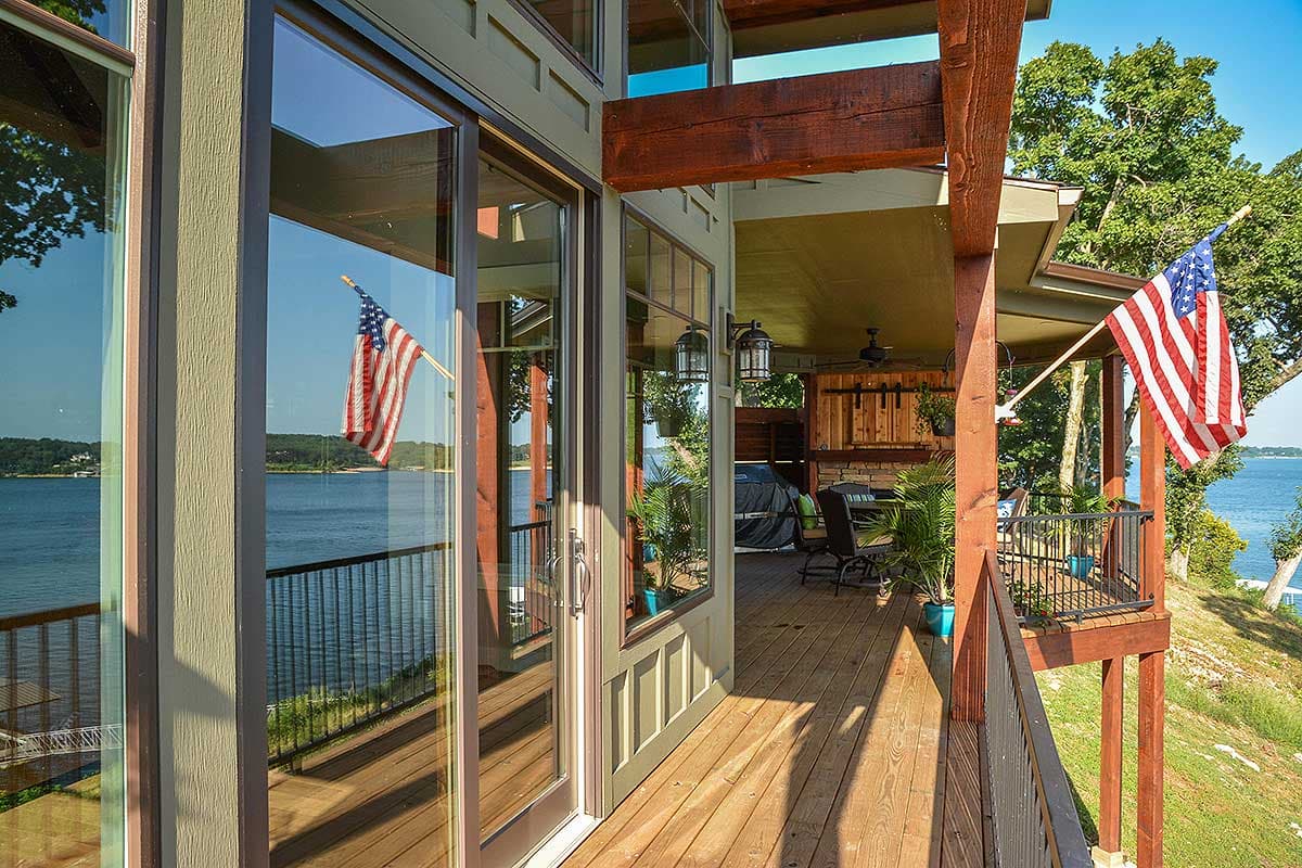 Plan 92350MX: Lake House Plan with Stacked Rear Porches - 2618 Sq Ft - Image #22 - Craftsman, Mountain, Rustic