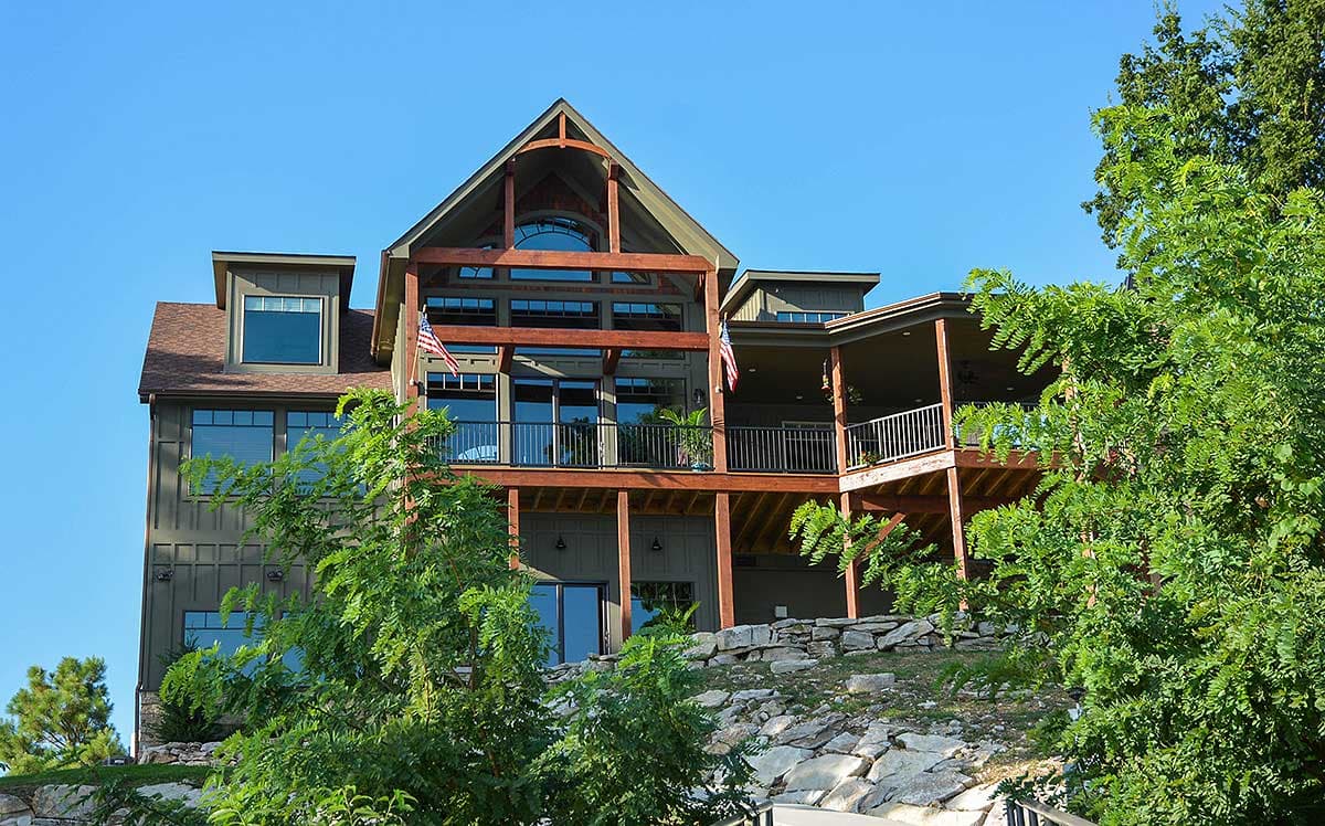 Plan 92350MX: Lake House Plan with Stacked Rear Porches - 2618 Sq Ft - Image #9 - Craftsman, Mountain, Rustic