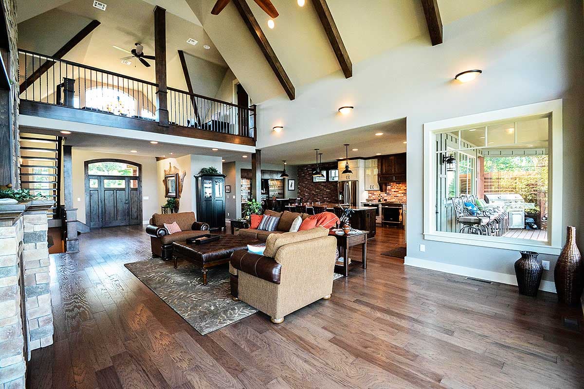 Plan 92350MX: Lake House Plan with Stacked Rear Porches - 2618 Sq Ft - Image #12 - Craftsman, Mountain, Rustic