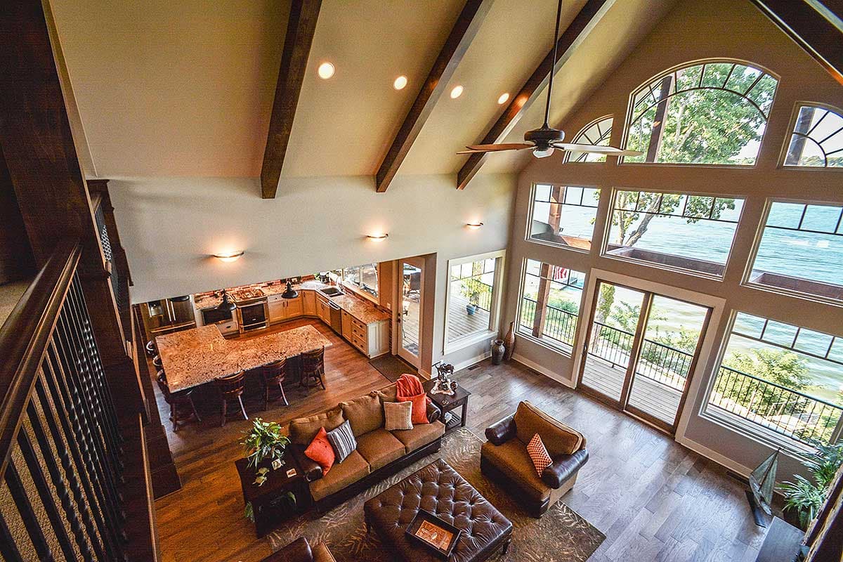 Plan 92350MX: Lake House Plan with Stacked Rear Porches - 2618 Sq Ft - Image #14 - Craftsman, Mountain, Rustic
