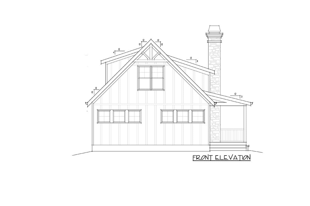 Plan 92359MX: Rustic 3 Bedroom Cottage House Plan - 1572 Sq Ft - Image #7 - Cabin, Cottage, Country, Mountain, Rustic