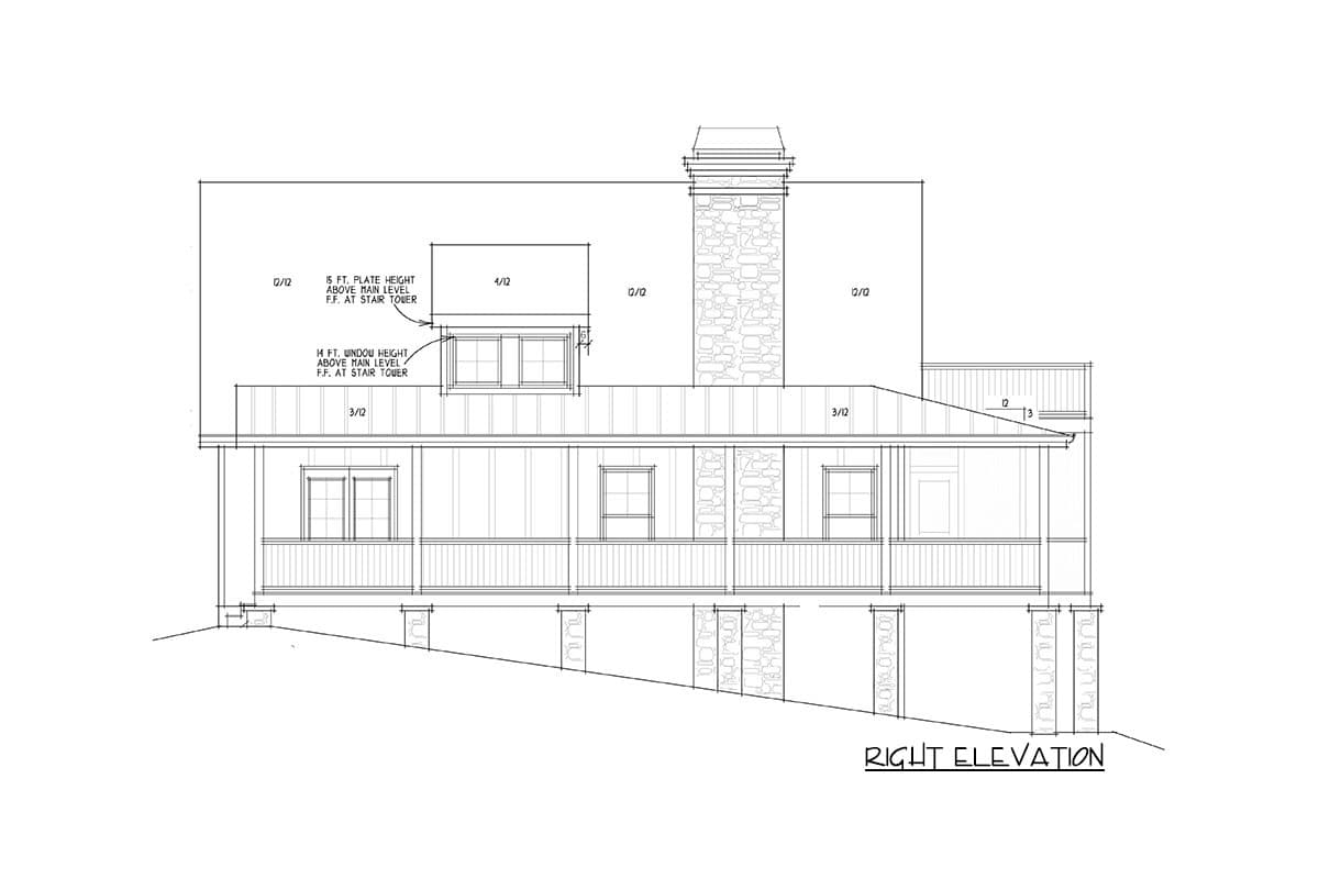 Plan 92359MX: Rustic 3 Bedroom Cottage House Plan - 1572 Sq Ft - Image #10 - Cabin, Cottage, Country, Mountain, Rustic