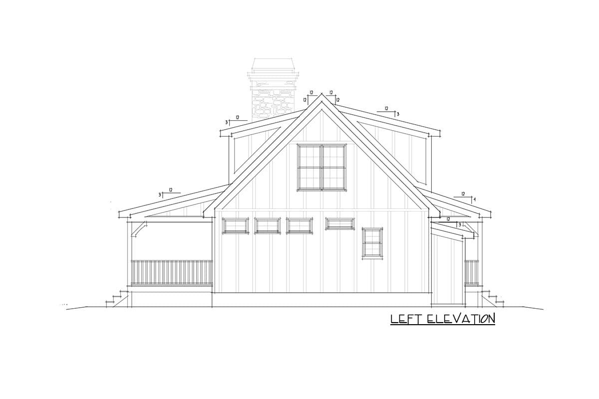 Plan 92360MX: 3 Bedroom Rustic Escape House Plan - 1543 Sq Ft - Image #10 - Cabin, Cottage, Country, Mountain, Rustic