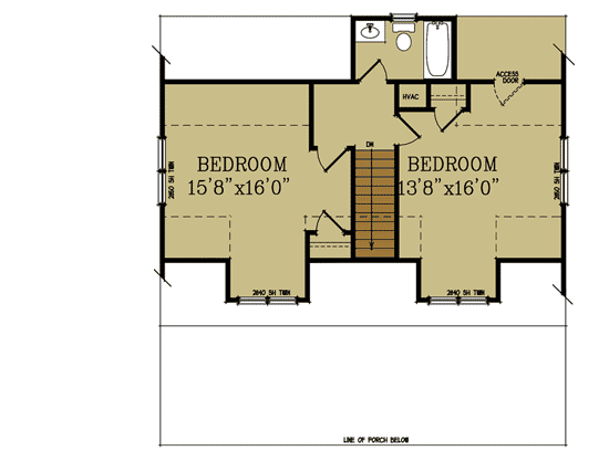 Plan 92360MX: 3 Bedroom Rustic Escape House Plan - 1543 Sq Ft - Floor Plan - 2nd Floor - Cabin, Cottage, Country, Mountain, Rustic