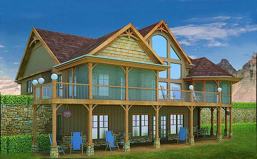 Plan 92362MX: Mountain and Lake Escape Home Plan - 2850 Sq Ft - Image #7 - Cottage, Mountain, Rustic