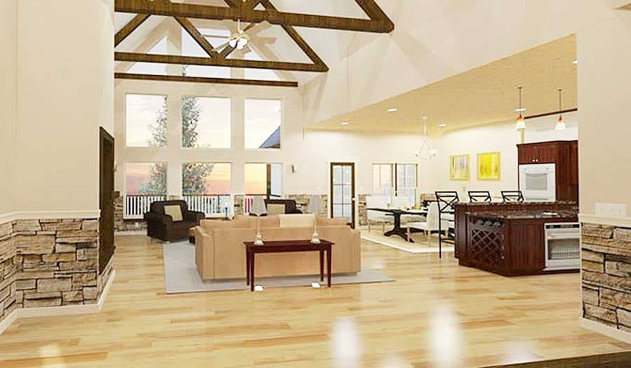 Plan 92362MX: Mountain and Lake Escape Home Plan - 2850 Sq Ft - Image #5 - Cottage, Mountain, Rustic
