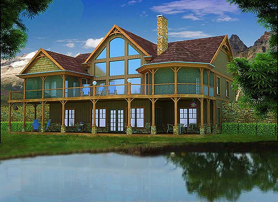 Plan 92362MX: Mountain and Lake Escape Home Plan - 2850 Sq Ft - Image #8 - Cottage, Mountain, Rustic