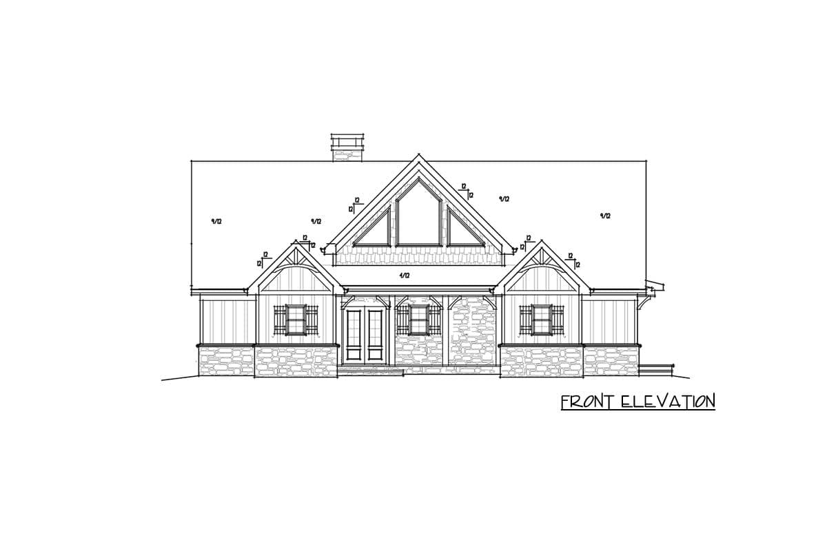 Plan 92367MX: Mountain Cottage House Plan Under 2000 Square Feet with Drive-Under Garage - Image #14 - Craftsman, Mountain, Rustic