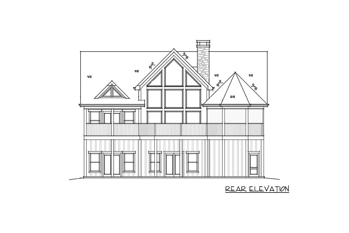 Plan 92367MX: Mountain Cottage House Plan Under 2000 Square Feet with Drive-Under Garage - Image #16 - Craftsman, Mountain, Rustic