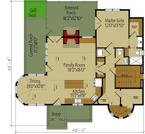 Plan 92370MX: 3 Bed Fairy Tale House Plan - 1932 Sq Ft - Floor Plan - Main Level - Cottage, Country, Craftsman, Mountain, Rustic