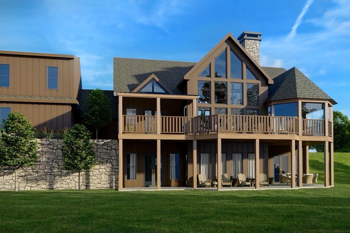 Plan 92374MX: 3-Car Garage Mountain Cottage with Room for Expansion - 1989 Sq Ft  - Image #5 - Craftsman, Mountain, Rustic, Vacation