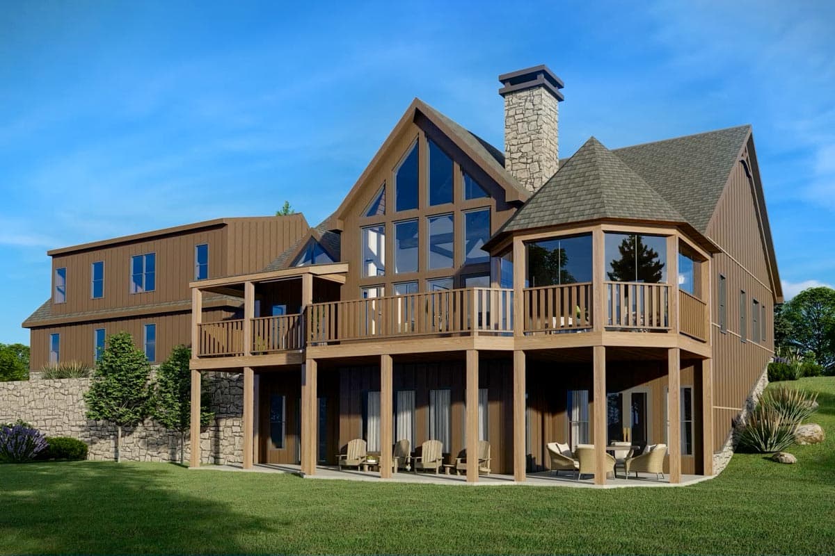 Plan 92374MX: 3-Car Garage Mountain Cottage with Room for Expansion - 1989 Sq Ft  - Image #4 - Craftsman, Mountain, Rustic, Vacation