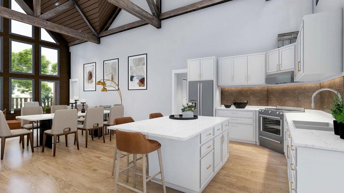 Plan 92374MX: 3-Car Garage Mountain Cottage with Room for Expansion - 1989 Sq Ft  - Image #9 - Craftsman, Mountain, Rustic, Vacation