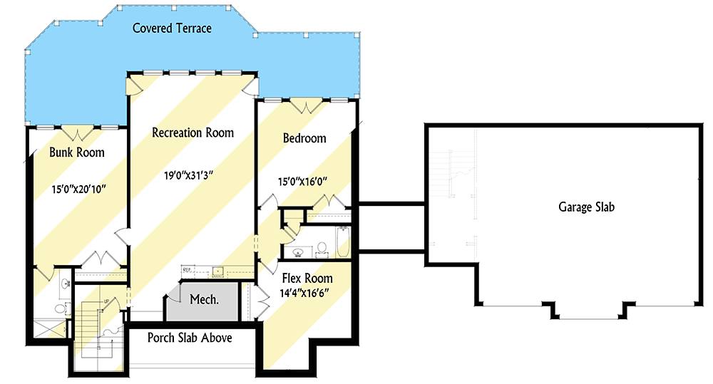 Plan 92374MX: 3-Car Garage Mountain Cottage with Room for Expansion - 1989 Sq Ft  - Floor Plan - Optional Lower Level - Craftsman, Mountain, Rustic, Vacation