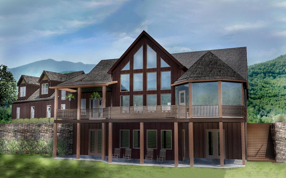 Plan 92374MX: 3-Car Garage Mountain Cottage with Room for Expansion - 1989 Sq Ft  - Image #17 - Craftsman, Mountain, Rustic, Vacation