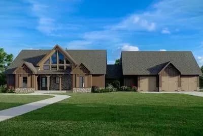3-Car Garage Mountain Cottage with Room for Expansion - 1989 Sq Ft 