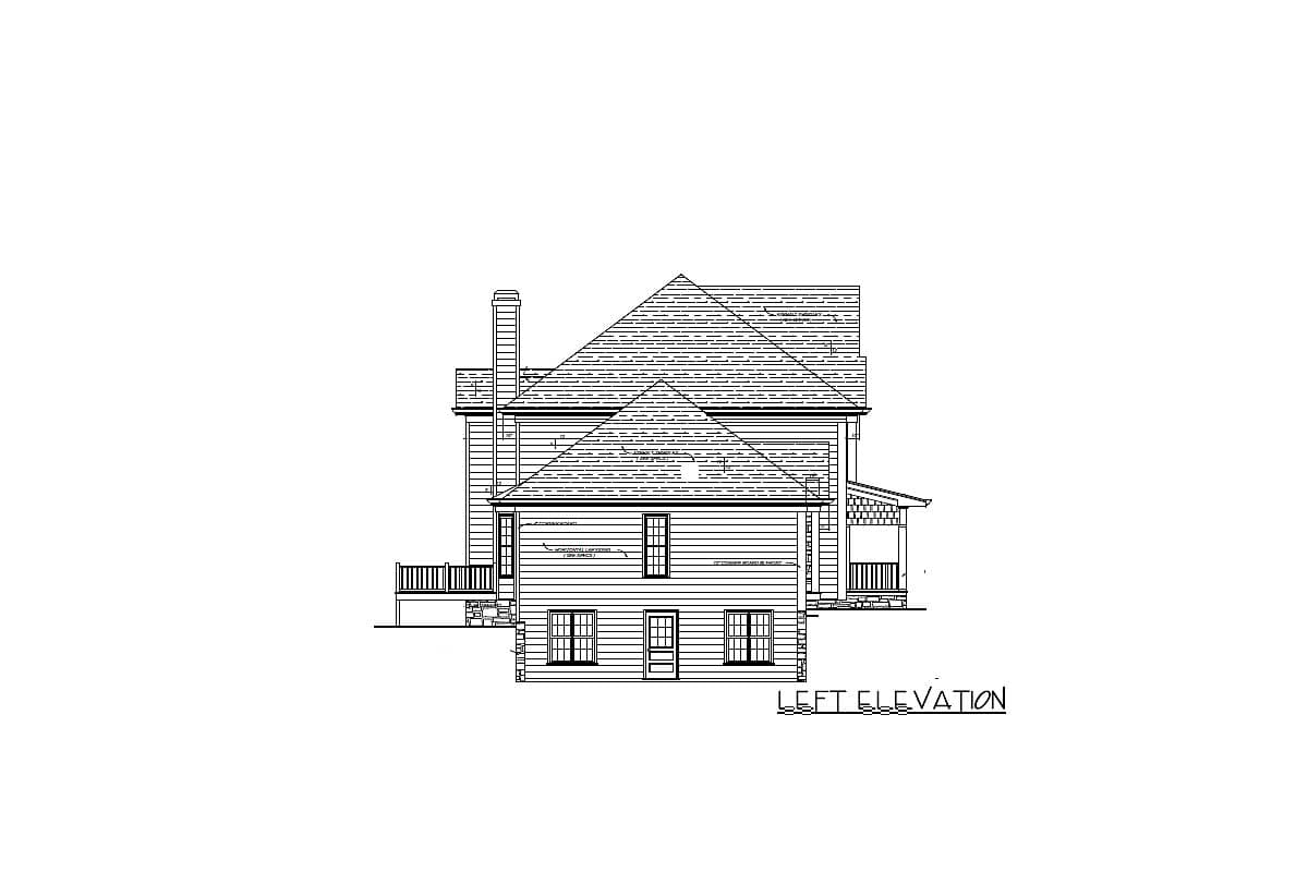 Plan 9258VS: 4-Bed House Plan with Bonus Room with Two Access Points - Image #6 - Farmhouse, Traditional