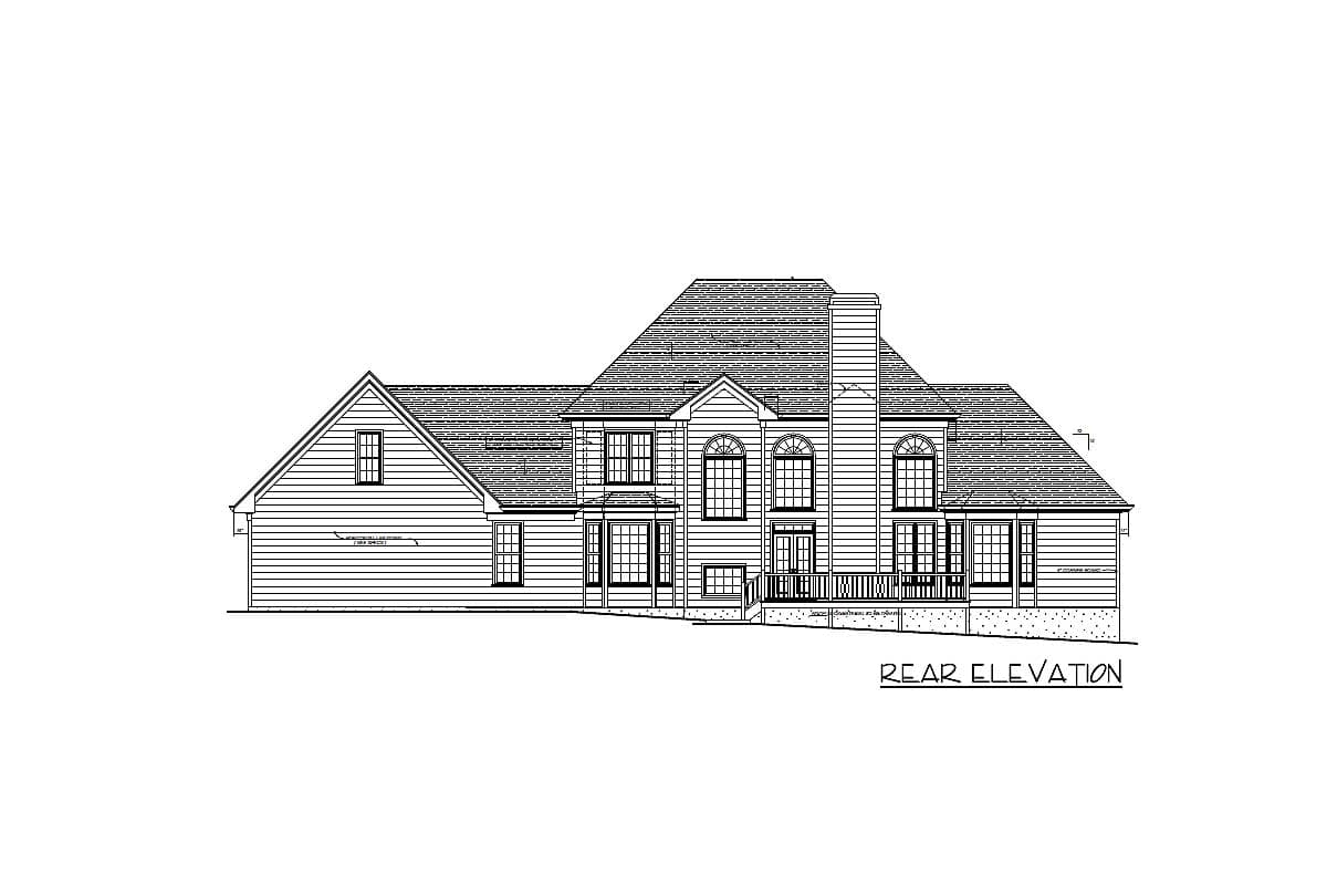 Plan 9258VS: 4-Bed House Plan with Bonus Room with Two Access Points - Image #7 - Farmhouse, Traditional