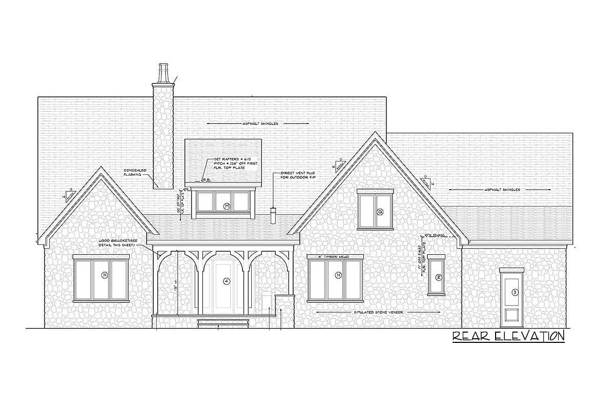 Plan 93000EL: 4-Bed House Plan with Upstairs Game Room - Image #5 - European