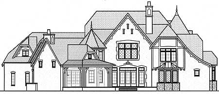 Plan 93003EL: 5 Bedroom Tudor Style Home Plan  - Image #4 - European, Tudor