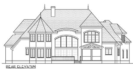 Plan 93020EL: Round or Square Turret - Image #4 - European