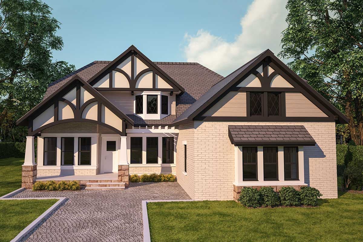Plan 93065EL: Upscale Tudor Home Plan