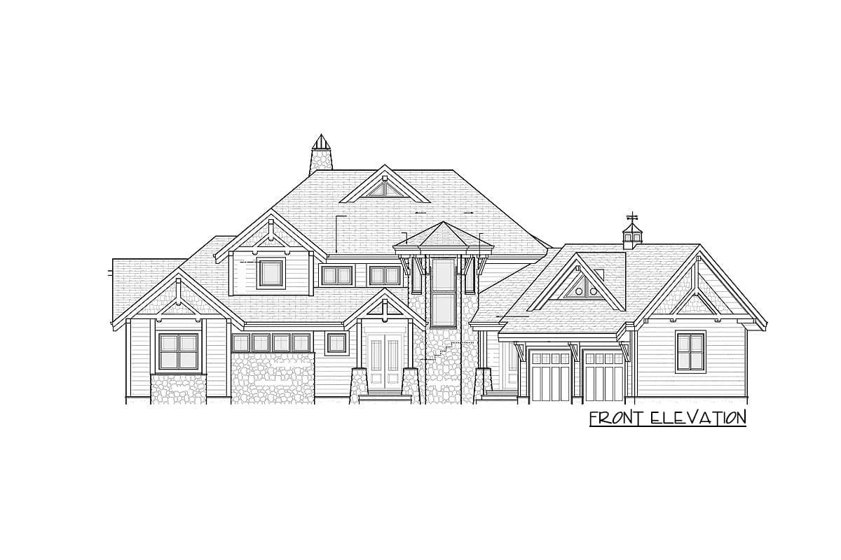 Plan 93070EL: Dazzling Open Layout - Image #4 - Craftsman, Northwest