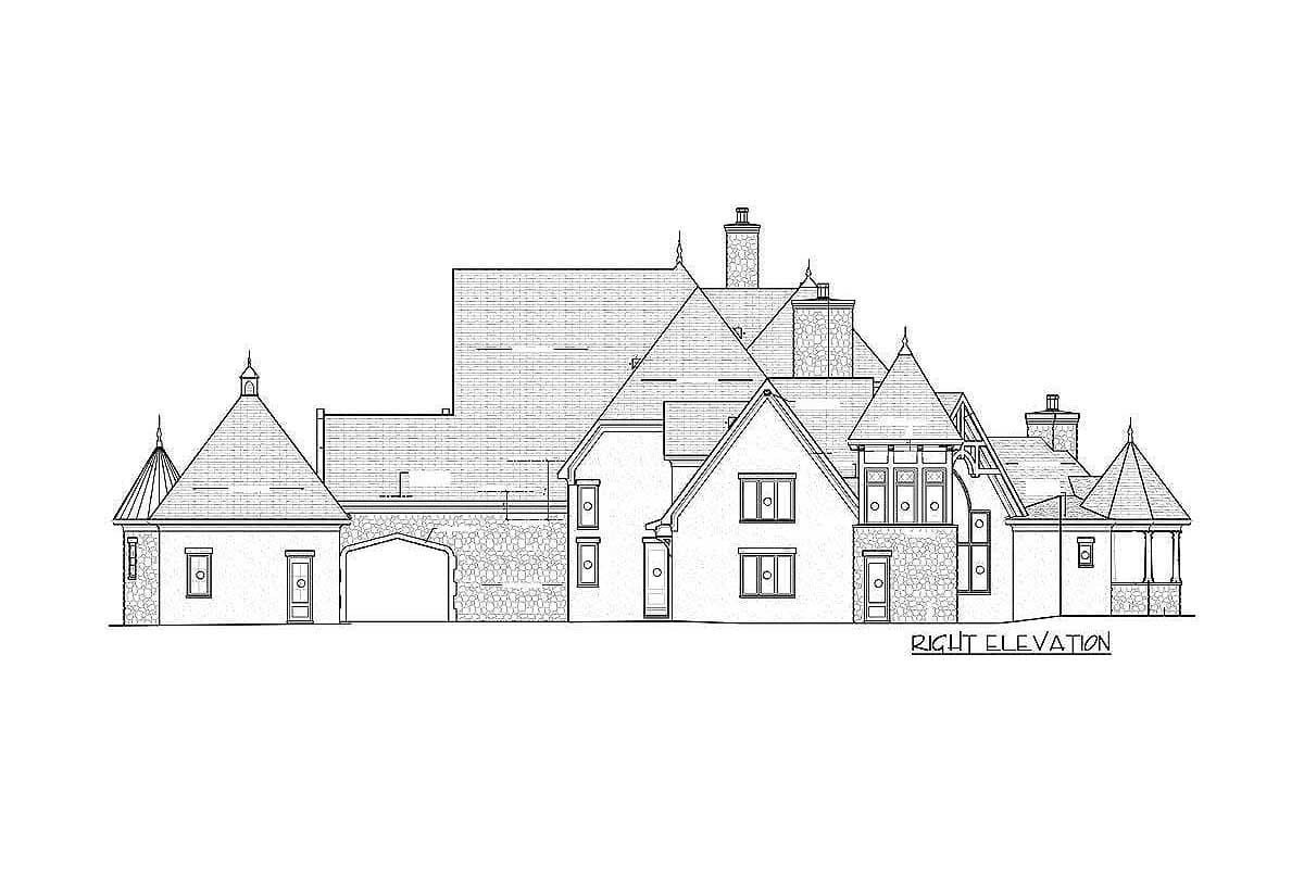 Plan 93077EL: French Country Estate House Plan - 6433 Sq Ft - Architectural Designs - Image #12 - European, French Country, Traditional