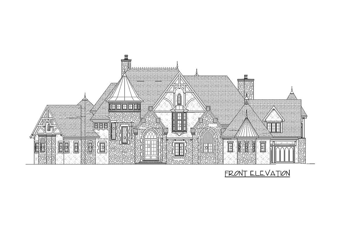 Plan 93077EL: French Country Estate House Plan - 6433 Sq Ft - Architectural Designs - Image #9 - European, French Country, Traditional