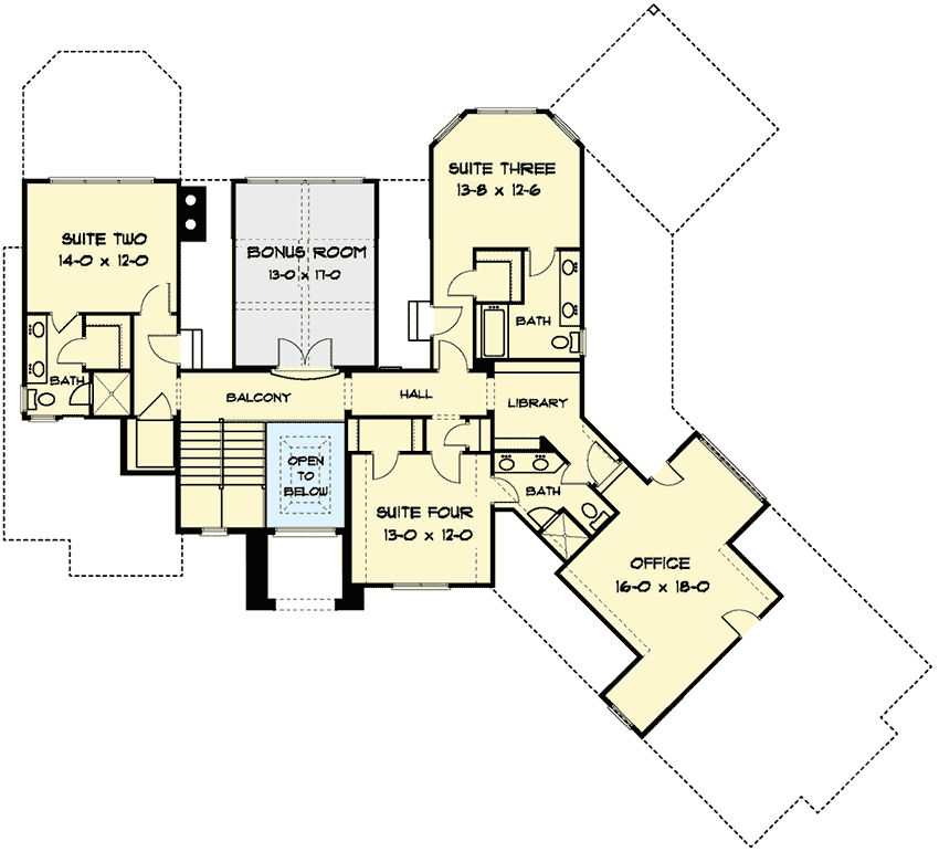 Plan 93087EL: Spacious European House Plan with Extras - Floor Plan - 2nd Floor - European, French Country