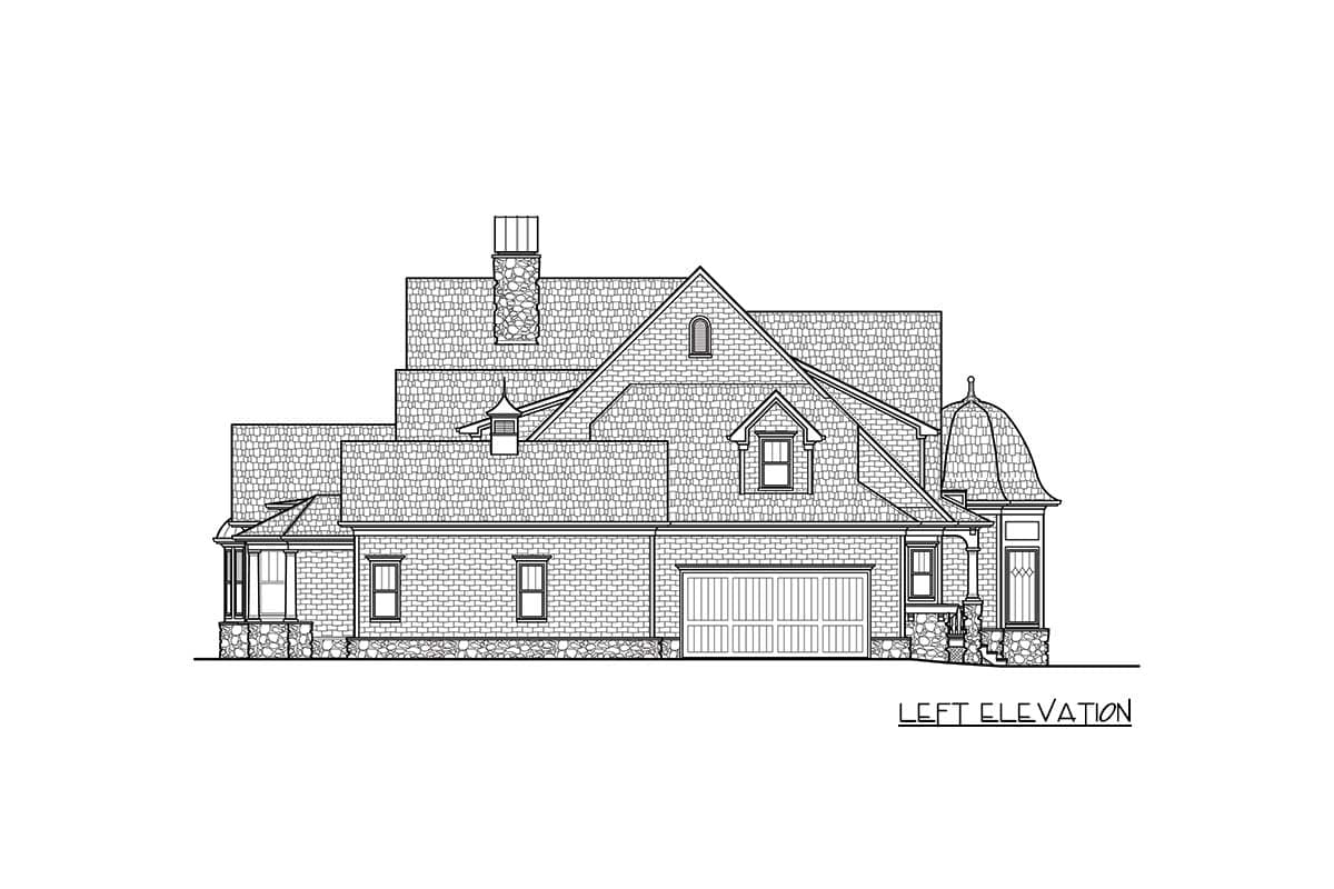 Plan 9318EL: Classic Shingle Style Home Plan - Image #7 - Coastal, Shingle