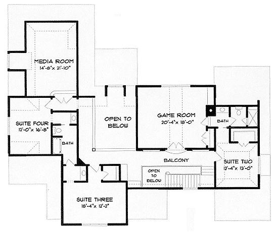 Plan 9319EL: French Country House Plan with 2 Bonus Rooms - Floor Plan - 2nd Floor - European, French Country, Tudor