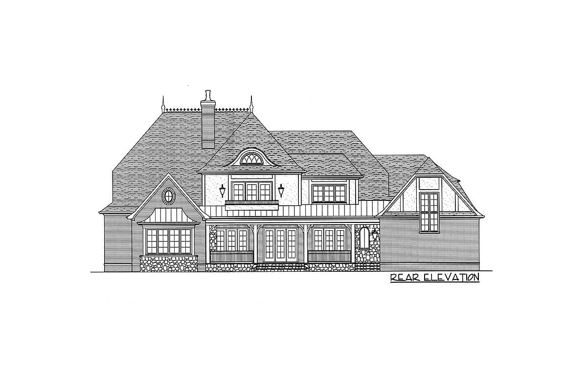 Plan 9321EL: Luxurious Tudor House Plan - Image #4 - European, Tudor