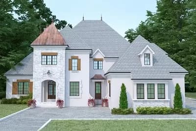 5-Bed House Plan with Rec and Game Rooms