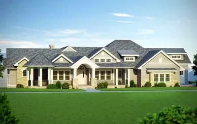 Five Bedroom Craftsman Home Plan