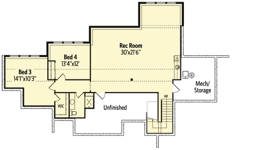 Plan 95021RW: Exciting Good Looks - Floor Plan - Basement - Craftsman, Mountain, Rustic