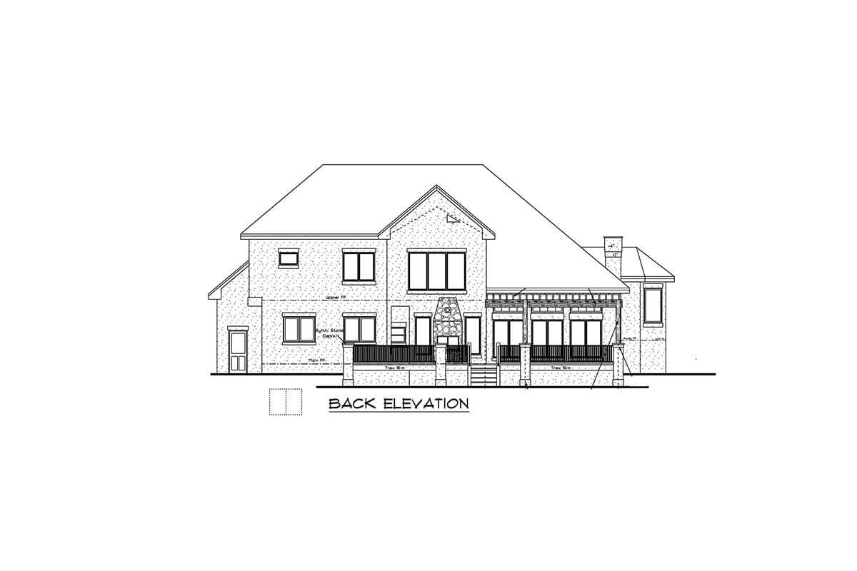 Plan 9510RW: Sunken Family Room and Raised Study - Image #9 - European, Rustic