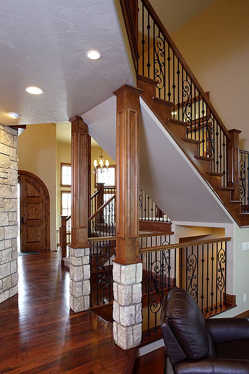 Plan 9510RW: Sunken Family Room and Raised Study - Image #6 - European, Rustic