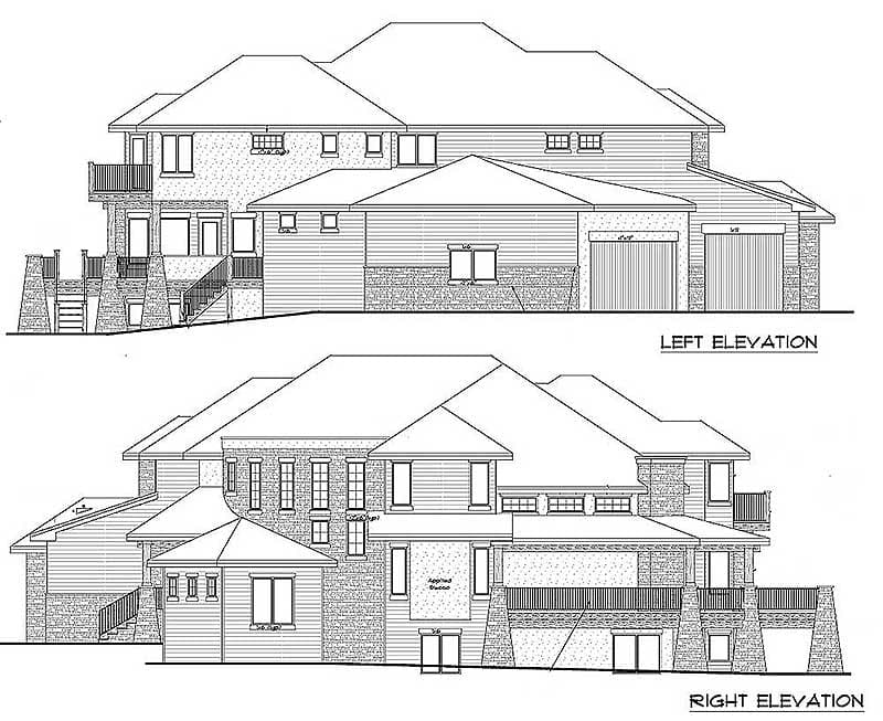 Plan 9520RW: Wrap-Around Rear Decks - Image #18 - Craftsman, European, Mountain, Rustic
