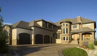 European Home Plan with Balcony Bridge