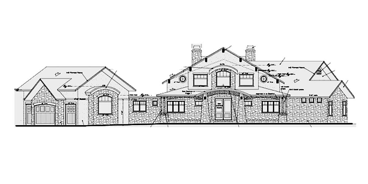 Plan 9531RW: Sweeping Rear Deck with Barrel Roof - Image #21 - Craftsman, Mountain, Rustic