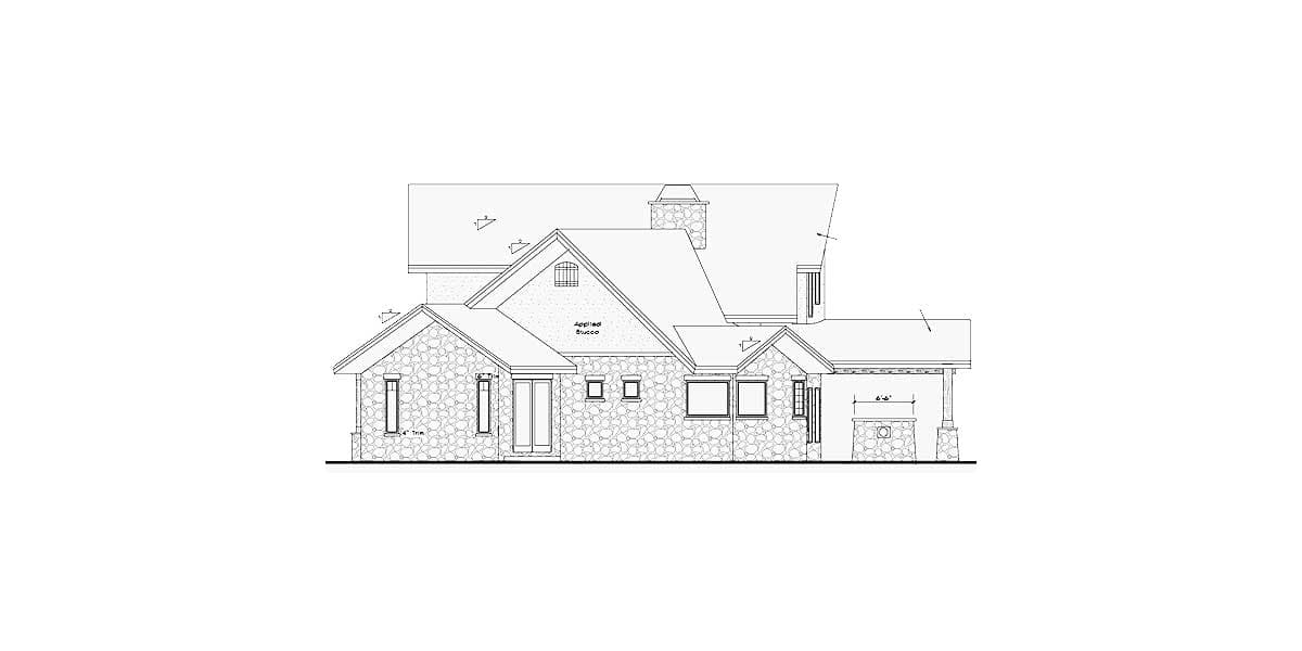 Plan 9531RW: Sweeping Rear Deck with Barrel Roof - Image #24 - Craftsman, Mountain, Rustic