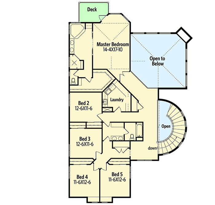 Plan 9537RW: Majestic Luxury - Floor Plan - 2nd Floor - Craftsman, European, Mountain, Rustic