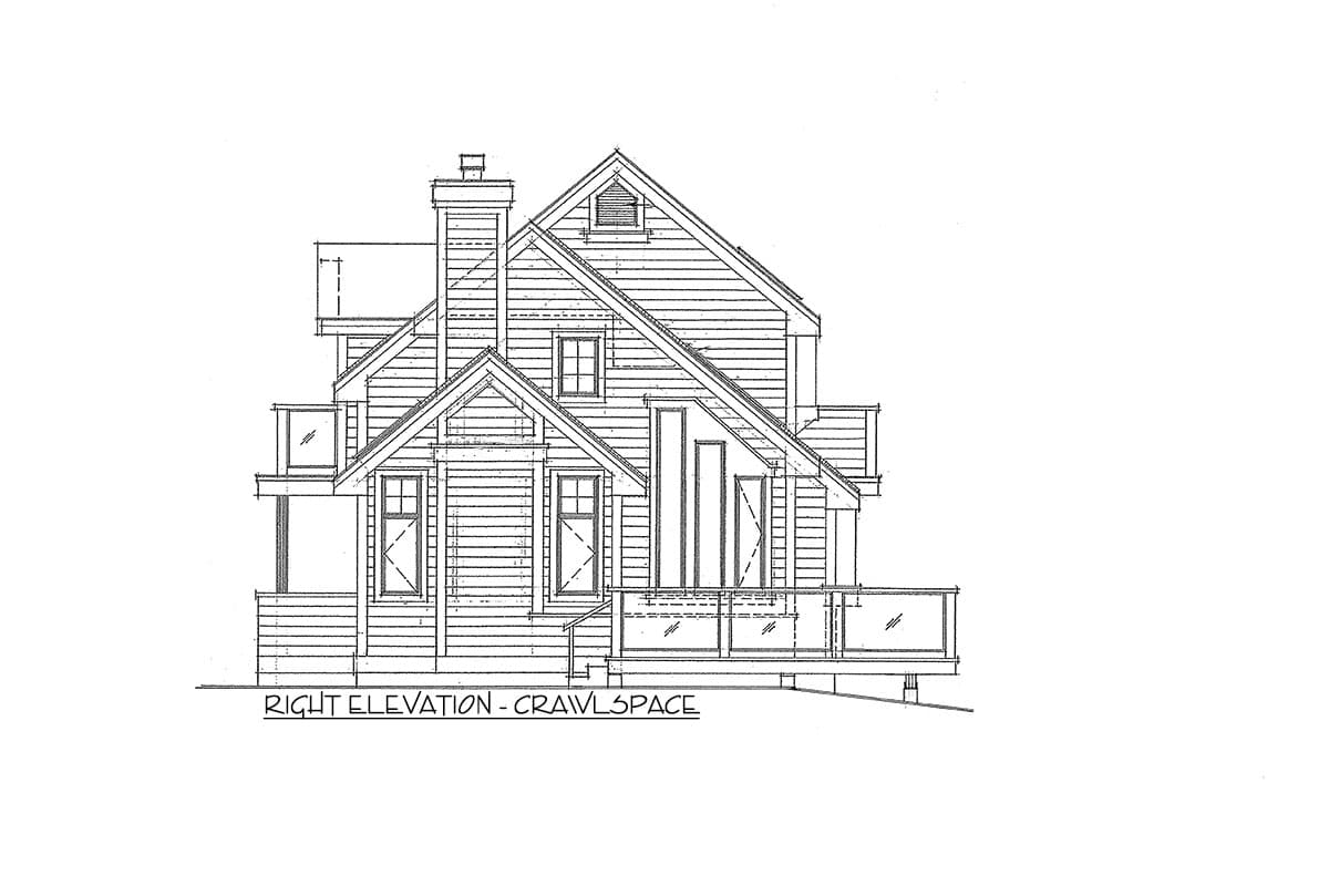 Plan 9800SW: Cottage with Rear Views - Image #24 - Cabin, Cottage, Mountain, Rustic, Vacation