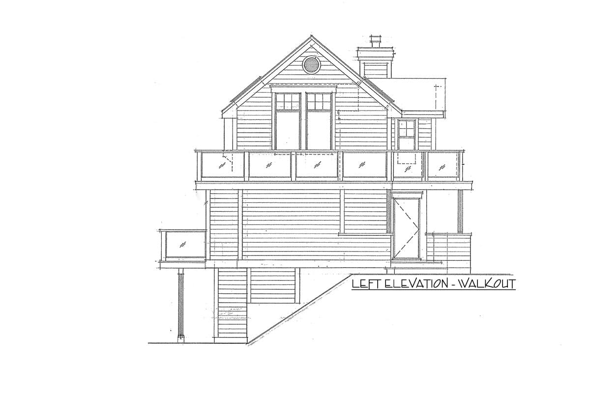 Plan 9800SW: Cottage with Rear Views - Image #19 - Cabin, Cottage, Mountain, Rustic, Vacation
