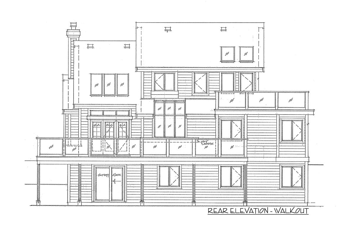 Plan 9800SW: Cottage with Rear Views - Image #20 - Cabin, Cottage, Mountain, Rustic, Vacation