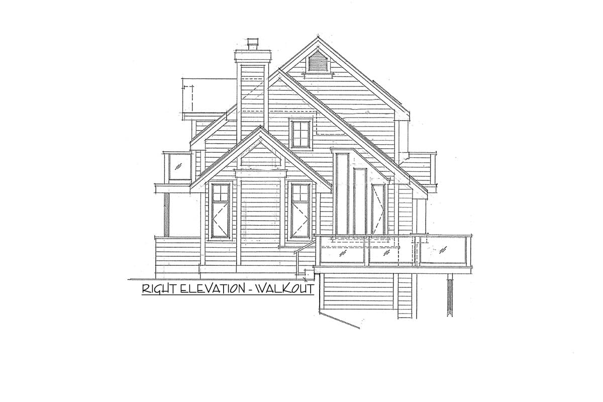 Plan 9800SW: Cottage with Rear Views - Image #21 - Cabin, Cottage, Mountain, Rustic, Vacation