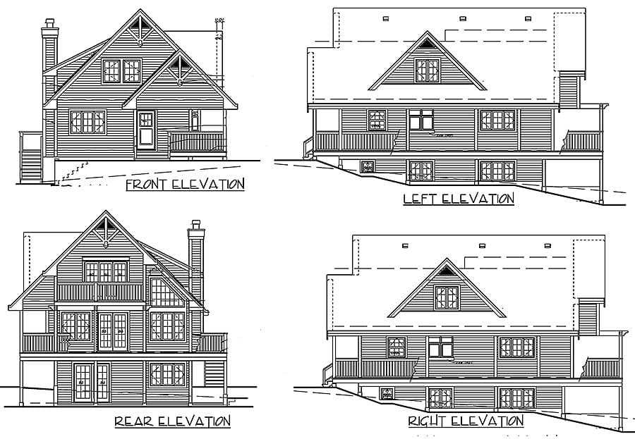 Plan 9807SW: Rustic Retreat - Image #9 - Cabin, Cottage, Country, Mountain, Rustic