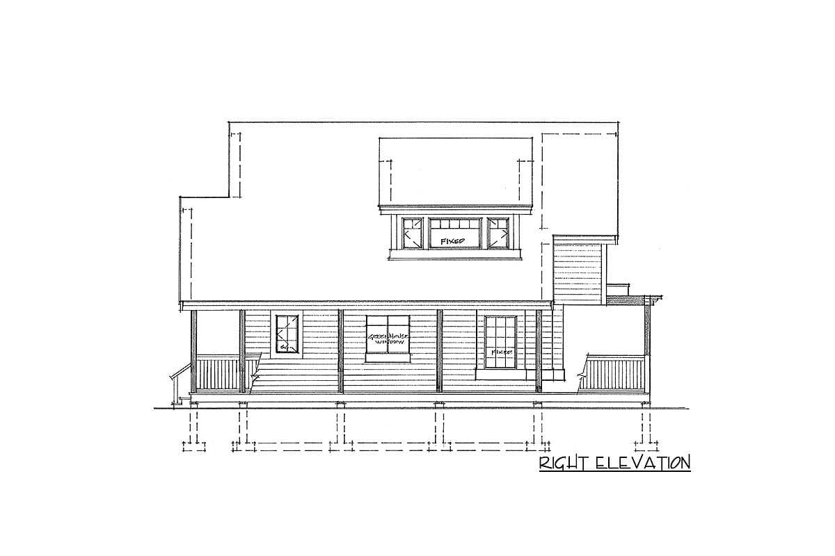 Plan 9810SW: Charming Vacation Cottage - Image #8 - Cottage, Low Country, Mountain, Vacation